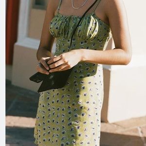 UO Kamaryn Tie-Front Mini Dress